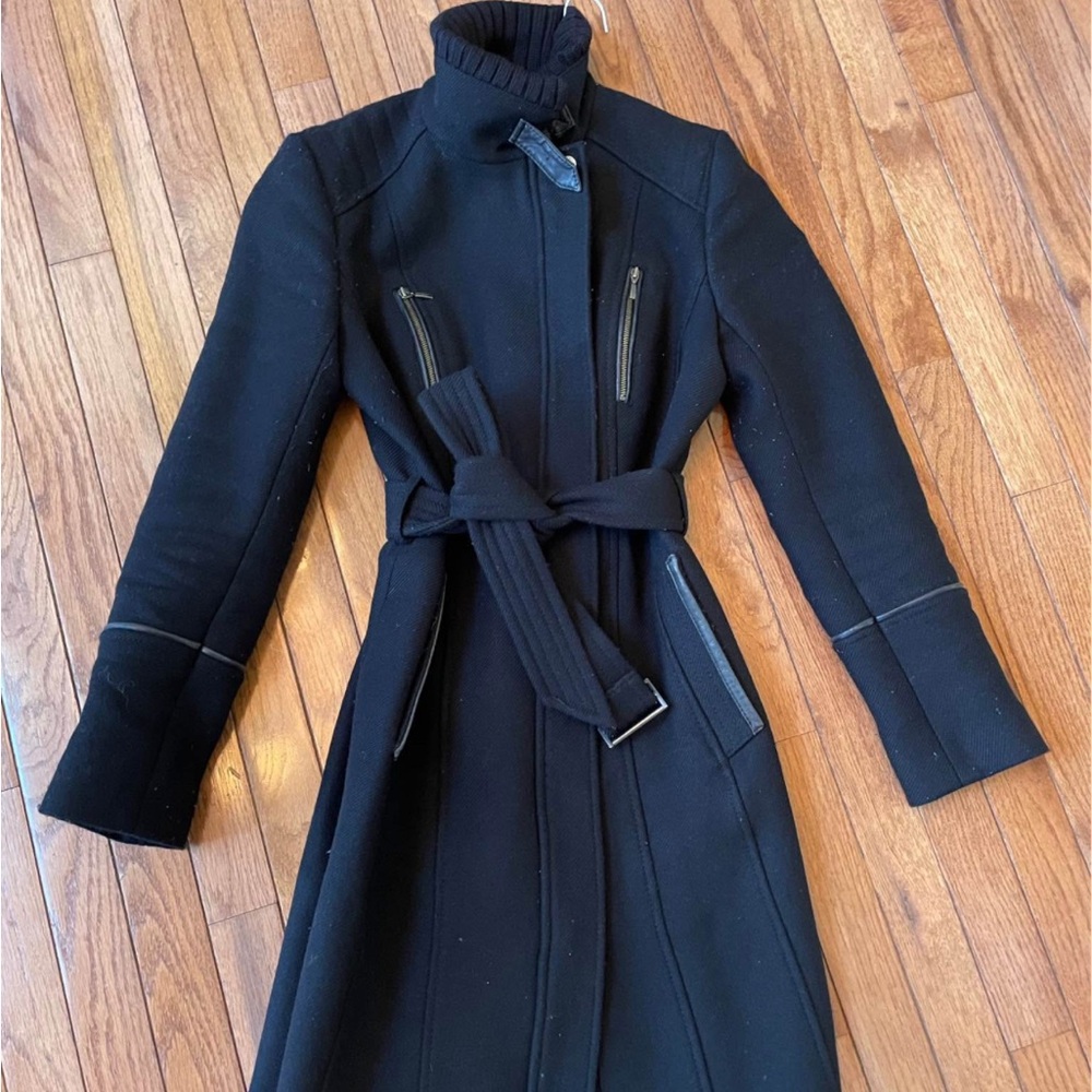 Cole Haan Black Coat with Belt